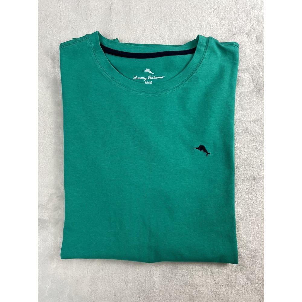 TOMMY BAHAMA Men's Cotton Short Sleeve Crew Neck Jade Tee Shirt Size M